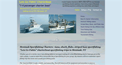Desktop Screenshot of montaukchartersletsgofishing.com